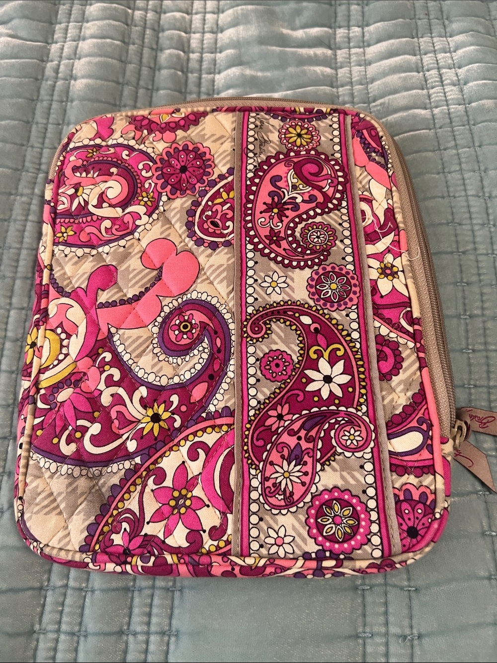Pink Paisley Quilted Tablet Sleeve - Women's Bag